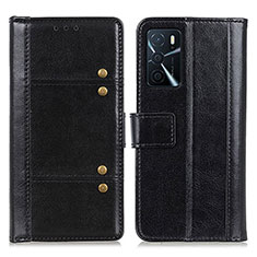 Coque Portefeuille Livre Cuir Etui Clapet M06L pour Oppo A16s Noir