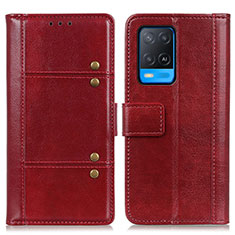 Coque Portefeuille Livre Cuir Etui Clapet M06L pour Oppo A54 4G Rouge