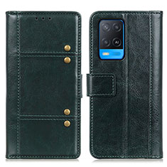 Coque Portefeuille Livre Cuir Etui Clapet M06L pour Oppo A54 4G Vert