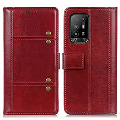 Coque Portefeuille Livre Cuir Etui Clapet M06L pour Oppo A94 5G Rouge