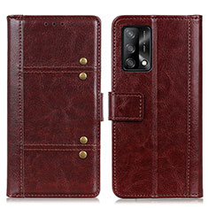 Coque Portefeuille Livre Cuir Etui Clapet M06L pour Oppo F19s Marron