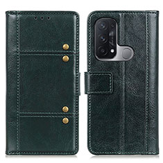 Coque Portefeuille Livre Cuir Etui Clapet M06L pour Oppo Reno5 A Vert