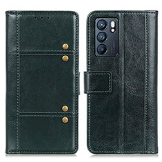 Coque Portefeuille Livre Cuir Etui Clapet M06L pour Oppo Reno6 5G Vert