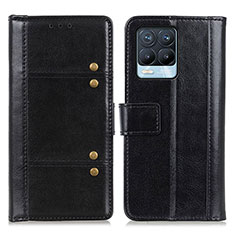 Coque Portefeuille Livre Cuir Etui Clapet M06L pour Realme 8 4G Noir