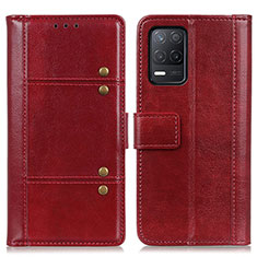 Coque Portefeuille Livre Cuir Etui Clapet M06L pour Realme 8 5G Rouge