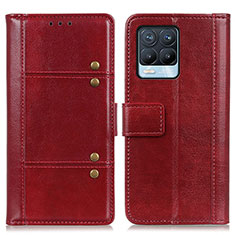 Coque Portefeuille Livre Cuir Etui Clapet M06L pour Realme 8 Pro Rouge