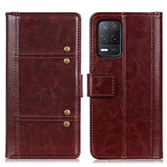 Coque Portefeuille Livre Cuir Etui Clapet M06L pour Realme 9 5G India Marron