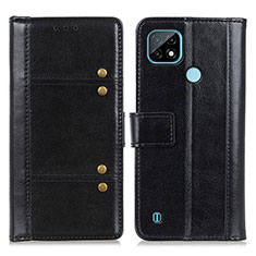 Coque Portefeuille Livre Cuir Etui Clapet M06L pour Realme C21 Noir