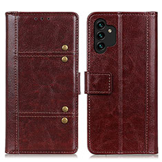 Coque Portefeuille Livre Cuir Etui Clapet M06L pour Samsung Galaxy A04s Marron