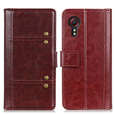 Coque Portefeuille Livre Cuir Etui Clapet M06L pour Samsung Galaxy XCover 5 SM-G525F Marron