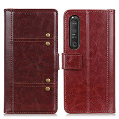 Coque Portefeuille Livre Cuir Etui Clapet M06L pour Sony Xperia 1 III Marron