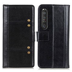 Coque Portefeuille Livre Cuir Etui Clapet M06L pour Sony Xperia 1 III Noir