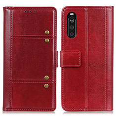 Coque Portefeuille Livre Cuir Etui Clapet M06L pour Sony Xperia 10 III SO-52B Rouge