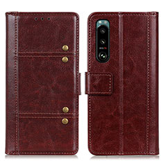 Coque Portefeuille Livre Cuir Etui Clapet M06L pour Sony Xperia 5 III Marron