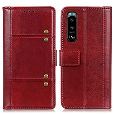 Coque Portefeuille Livre Cuir Etui Clapet M06L pour Sony Xperia 5 III Rouge