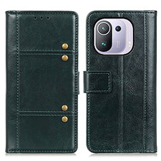 Coque Portefeuille Livre Cuir Etui Clapet M06L pour Xiaomi Mi 11 Pro 5G Vert