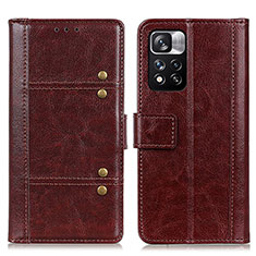 Coque Portefeuille Livre Cuir Etui Clapet M06L pour Xiaomi Mi 11i 5G (2022) Marron