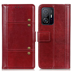 Coque Portefeuille Livre Cuir Etui Clapet M06L pour Xiaomi Mi 11T 5G Rouge