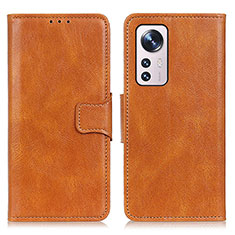 Coque Portefeuille Livre Cuir Etui Clapet M06L pour Xiaomi Mi 12S 5G Orange