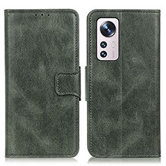 Coque Portefeuille Livre Cuir Etui Clapet M06L pour Xiaomi Mi 12S 5G Vert