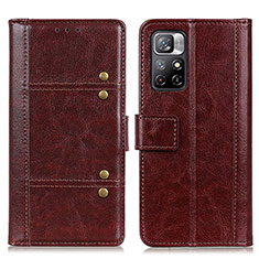 Coque Portefeuille Livre Cuir Etui Clapet M06L pour Xiaomi Poco M4 Pro 5G Marron