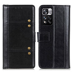 Coque Portefeuille Livre Cuir Etui Clapet M06L pour Xiaomi Poco X4 NFC Noir