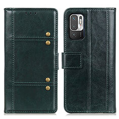 Coque Portefeuille Livre Cuir Etui Clapet M06L pour Xiaomi Redmi Note 10 5G Vert