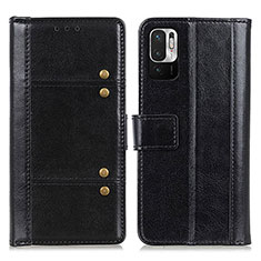 Coque Portefeuille Livre Cuir Etui Clapet M06L pour Xiaomi Redmi Note 10 JE 5G Noir