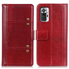 Coque Portefeuille Livre Cuir Etui Clapet M06L pour Xiaomi Redmi Note 10 Pro 4G Rouge