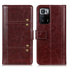 Coque Portefeuille Livre Cuir Etui Clapet M06L pour Xiaomi Redmi Note 10 Pro 5G Marron