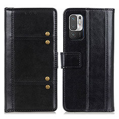 Coque Portefeuille Livre Cuir Etui Clapet M06L pour Xiaomi Redmi Note 10T 5G Noir