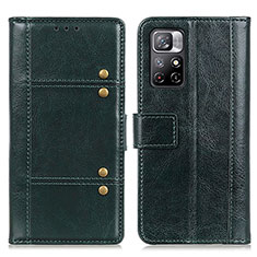 Coque Portefeuille Livre Cuir Etui Clapet M06L pour Xiaomi Redmi Note 11 5G Vert