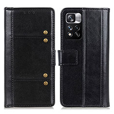 Coque Portefeuille Livre Cuir Etui Clapet M06L pour Xiaomi Redmi Note 11 Pro+ Plus 5G Noir