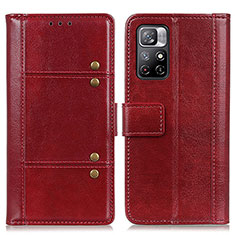 Coque Portefeuille Livre Cuir Etui Clapet M06L pour Xiaomi Redmi Note 11S 5G Rouge