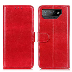 Coque Portefeuille Livre Cuir Etui Clapet M07L pour Asus ROG Phone 7 Pro Rouge