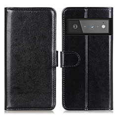 Coque Portefeuille Livre Cuir Etui Clapet M07L pour Google Pixel 6 Pro 5G Noir