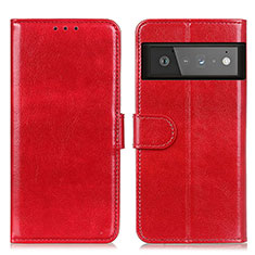 Coque Portefeuille Livre Cuir Etui Clapet M07L pour Google Pixel 6 Pro 5G Rouge