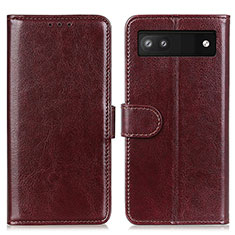 Coque Portefeuille Livre Cuir Etui Clapet M07L pour Google Pixel 7a 5G Marron