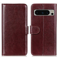 Coque Portefeuille Livre Cuir Etui Clapet M07L pour Google Pixel 8 Pro 5G Marron