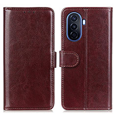 Coque Portefeuille Livre Cuir Etui Clapet M07L pour Huawei Enjoy 50 Marron