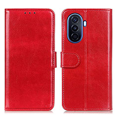 Coque Portefeuille Livre Cuir Etui Clapet M07L pour Huawei Enjoy 50 Rouge