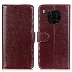 Coque Portefeuille Livre Cuir Etui Clapet M07L pour Huawei Honor 50 Lite Marron