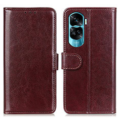 Coque Portefeuille Livre Cuir Etui Clapet M07L pour Huawei Honor 90 Lite 5G Marron