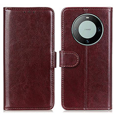 Coque Portefeuille Livre Cuir Etui Clapet M07L pour Huawei Mate 60 Pro Marron