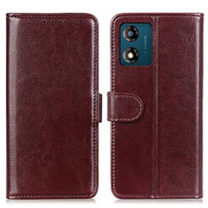 Coque Portefeuille Livre Cuir Etui Clapet M07L pour Motorola Moto E13 Marron