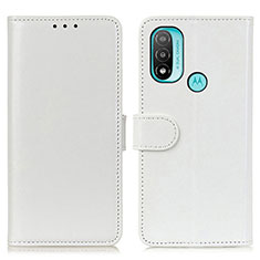 Coque Portefeuille Livre Cuir Etui Clapet M07L pour Motorola Moto E20 Blanc