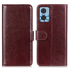 Coque Portefeuille Livre Cuir Etui Clapet M07L pour Motorola Moto E22 Marron