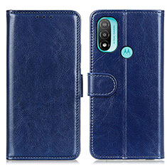 Coque Portefeuille Livre Cuir Etui Clapet M07L pour Motorola Moto E30 Bleu