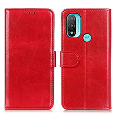 Coque Portefeuille Livre Cuir Etui Clapet M07L pour Motorola Moto E30 Rouge