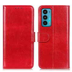 Coque Portefeuille Livre Cuir Etui Clapet M07L pour Motorola Moto Edge 20 5G Rouge